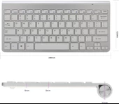 Huawei Mediapad T3 7" Uyumlu Kablosuz Wireless Pilli Türkçe Q Klavye - Gümüş - 7
