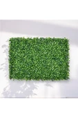 DDPEST Yapay Yeşil Çiçek Duvar Kaplama Panel Şimşir Tabaka 40x60 Cm Yeşil Dik Duvar Uygulama - 1
