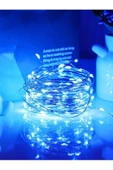 DDPEST 5 Metre Mavi Işığı AA Kalem Pilli Dekoratif Peri Led ( pil fiyata dahil değildir) - 1