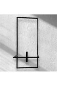 DDPEST Metal Siyah Duvar Saksısı Dekoratif Metal Saksı 60 cm uzunluk - 1