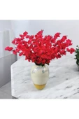 DDPEST Yapay Çiçek KIRMIZI Bahar Dalı Japon Kiraz Çiçeği 9 DALLI 40 cm 1 DEMET - 3