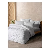 Cotton Box Plaid Ranforce Çift Kişilik Nevresim Takımı Beyaz - 1