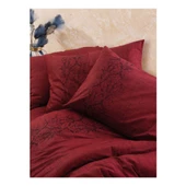 Cotton Box Plain Tek Kişilik Nevresim Takımı Sooty Bordo - 2