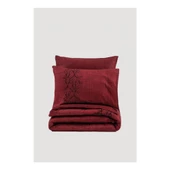 Cotton Box Plain Tek Kişilik Nevresim Takımı Sooty Bordo - 3