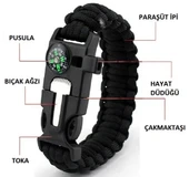 Pratik Survival Kamp Bileklik Düdük Çok Amaçlı - 2