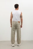 Erkek Skater Fit Jean Pantolon Kahverengi - 4
