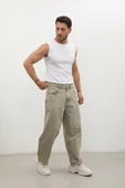 Erkek Skater Fit Jean Pantolon Kahverengi - 3