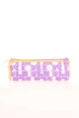 Kaukko Wichlight 3 Bölmeli Kalem Çantası Geo Lilac K2602 - 1