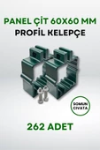 Panel Çit 60x60 MM Profil Kelepçe - Somun + Cıvatalı (262 Adet) - 2