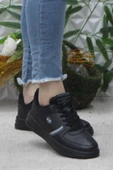 Fort Row Luna Siyah Rahat Hafif Sneaker Kadın Spor Ayakkabı - 2