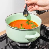 Porsima 1129 12li Etiketli Standlı Baharatlık Takımı Kendinden Yapışkanlı Kaşıklı Ve Kapaklı Baharatlık Seti thumbnail 4