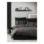 Cotton Box Plain Çift Kişilik Nevresim Takımı Bitter Antrasit Siyah - 1