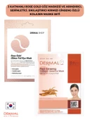 3 Katmanlı Rose Gold Göz Maskesi ve Arındırıcı, Serinletici, Sıkılaştırıcı Kırmızı Ginseng Özlü Kolajen Maske Seti - 1