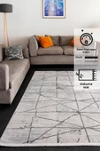 Konfor Parla 5782 Kadife İplikli Salon Mutfak Oturma Odası Halısı Modern Dokuma Halı - 1