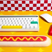 Mustard Hot Dog Silikon Klavye Desteği - 3