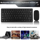 Chuwi Hi10 X Tablet 10.1" Uyumlu Kablosuz Wireless Pilli Klavye Mouse Seti - Siyah - 5