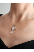 Kuzey Kutup Yıldızı Figürlü Silver Gümüş Renkli Kolye - 2