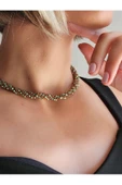 Etnik Bohem Sarmal Dönmeli Model Kristal YeşTaşlı Kristal Boncuk Kolye - 1