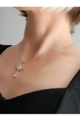 Kuzey Kutup Yıldızı Figürlü Silver Gümüş Renkli Kolye - 1
