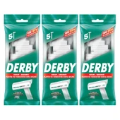 Derby Tek Bıçaklı 5 li Poşet x 3 Adet - 1