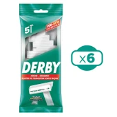 Derby Tek Bıçaklı 5 li Poşet x 6 Adet - 1