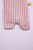 Begisa %100 Pamuk Müslin Erkek Bebek Çizgili Tulum 22404 - 7