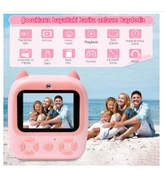 Çocuk Dijital Kamera Anında Baskı 2.8 inç Video Kamera Çocuklar İçin Oyuncak Oyun Müzik Eğlence - 2