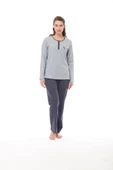 Pijadore 1532 Büyük Beden Kadın Uzun Kollu Pijama - 1