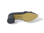 Zerhan 59 Kadın Siyah Taşlı Kalın Topuklu Ayakkabı thumbnail 5