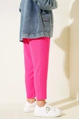 Pens Detaylı Dar Paça Pantolon Fuşya - 3