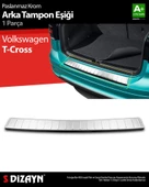 S-Dizayn VW T-Cross Krom Arka Tampon Eşiği 2019 Üzeri thumbnail 1