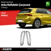 S-Dizayn Opel Astra L Krom Arka Reflektör Çerçevesi 2 Prç 2022 Üzeri thumbnail 1