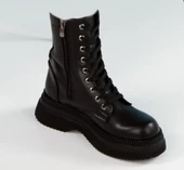 Duhem shoes Siyah Kadın Deri Ortopedik Postal Bot - 40 - 1