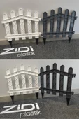 Dekoratif Plastik Bahçe ve Peyzaj Çiti 1 ADET ÇİT (Y: 50 CM / G: 55 CM) TOPRAK AYAKLI - 5