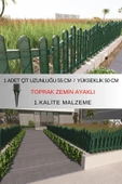 Dekoratif Plastik Bahçe ve Peyzaj Çiti 1 ADET ÇİT (Y: 50 CM / G: 55 CM) TOPRAK AYAKLI - 11