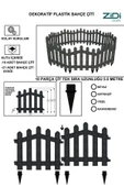 Dekoratif Plastik Bahçe ve Peyzaj Çiti 1 ADET ÇİT (Y: 50 CM / G: 55 CM) TOPRAK AYAKLI - 3