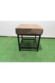 Metal ayaklı Sırtsız Bank Puf Bench Balkon-bahçe-kafe-çay Seti pufu - 1
