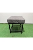 adımshops Metal ayaklı Sırtsız Bank Puf Bench Balkon-bahçe-kafe-çay Seti pufu - 1