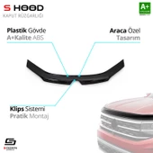 S-Dizayn Renault Uyumlu Clio Symbol ABS Plastik Kaput Rüzgarlığı 2013 Üzeri A+Kalite Parça - 1