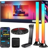 Govee TV Arkası Led Şerit Aydınlatma + 2'li Aydınlatma Bar + Tv ile Renk Senkronizasyon 55-65 inç Tüm TV'ler Uyumludur - 2