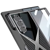 Samsung  Galaxy Z Fold 6 Kılıf Ultra İnce Kamera Korumalı PC + Karbon Arka Yüzey  X-Pro Kapak - 3