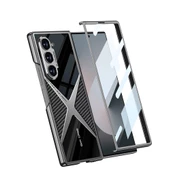 Samsung  Galaxy Z Fold 6 Kılıf Ultra İnce Kamera Korumalı PC + Karbon Arka Yüzey  X-Pro Kapak - 4
