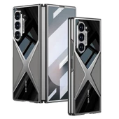 Samsung  Galaxy Z Fold 6 Kılıf Ultra İnce Kamera Korumalı PC + Deri Arka Yüzey  X-Pro Kapak - 4