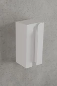 Risingmaber Metal Beyaz Güçlü Yapışkanlı Organizer Peçetelik,Dispenser Mutfak Banyo Peçetelik MT107B - 1