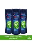 Clear Men Günlük Arınma ve Ferahlık Kepeğe Karşı Şampuan 3 x 350 ML - 1