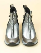 Feles Dalgıç Kumaş Özel Tasarım Fermuarlı Kadın Bot Kar Botu thumbnail 10