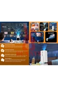 RABBİT STORE   Taşınabilir Şarjlı 4K Destekli 1080P Android Sistemli Projeksiyon Cihazı - 4