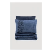 Cotton Box Plain Tek Kişilik Nevresim Takımı Sooty Denim - 3