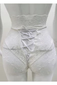 Sistina Bayan Ekru Dantelli Yüksek Bel Külot Venüs K1012 thumbnail 1