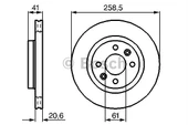 Bosch Ön Fren Disk 2 Adet Sandero Megane Logan Kango Clio I-Ii - 1